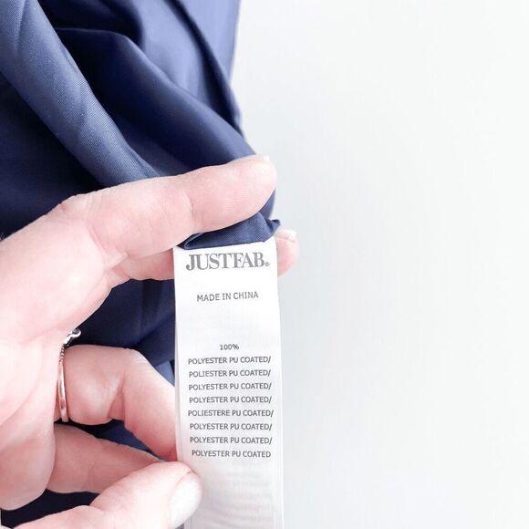 JustFab Womens Faux Leather Button Detail Cropped Jacket Navy Blue XS - Picture 4 of 7